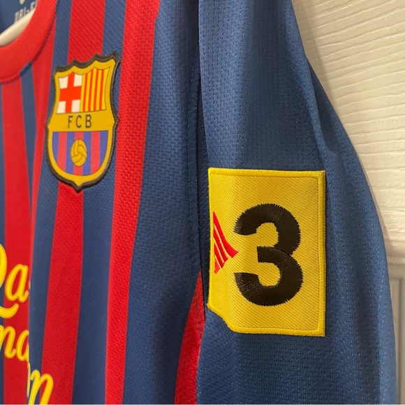 Messi Barcelona 2011-12 Home Jersey Long Sleeve - Picture 7 of 16